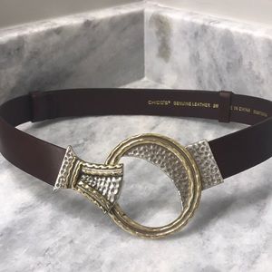 Chico's adjustable belt with large buckle